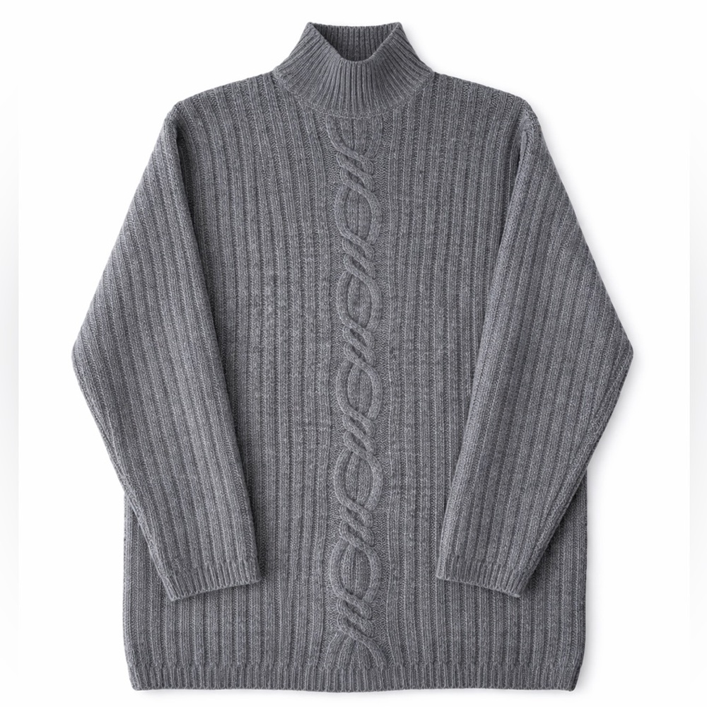 MARELLA Sweater Wool Gray cable knit size S - Picture 1 of 11